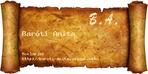Baróti Anita névjegykártya